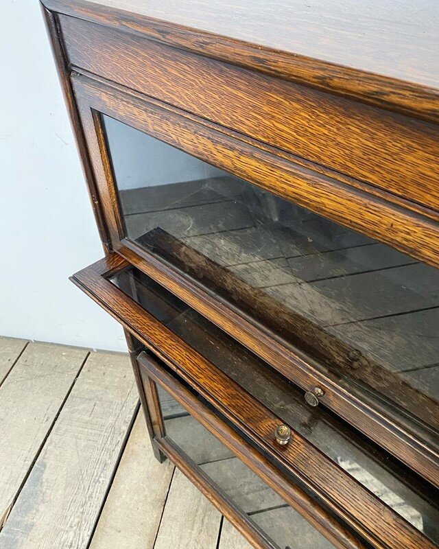 Early 1900s 3 tier stacking barristers bookcase — Vintage Boathouse